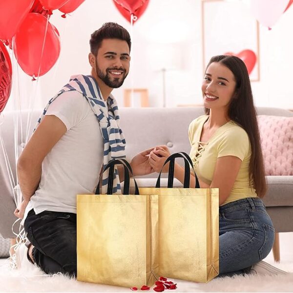 Unisex Metallic Laminated Shopping Bag | Carry Bag For Return Gifts - Image 4